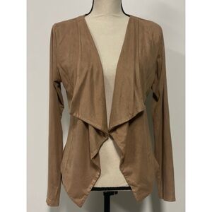 French Kiss Open Front Cardigan Brown Size M